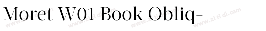 Moret W01 Book Obliq字体转换